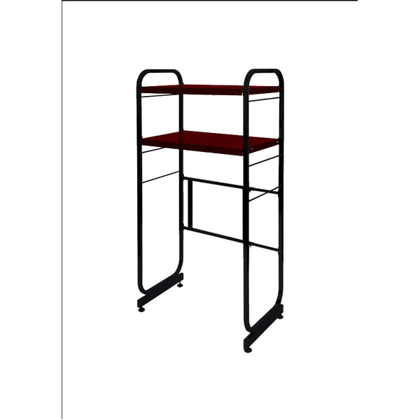 キッチン収納 約幅550～900mm 2段 カーボンブラック 日本製 棚板 バーガンディ 伸縮式 キッチンペールラック LUGSJAPAN 組立式[21]