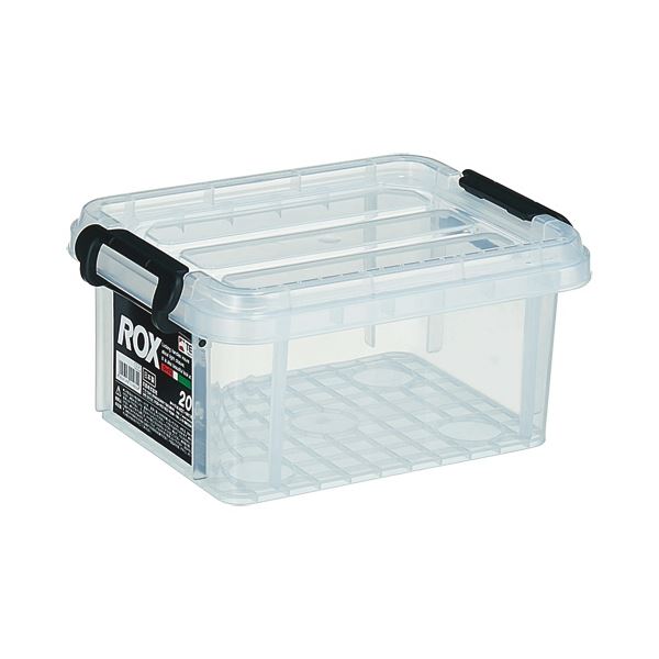 （まとめ） 天馬 ロックス200S W160×D210×H100mm クリア 1個 【×2セット】[21]