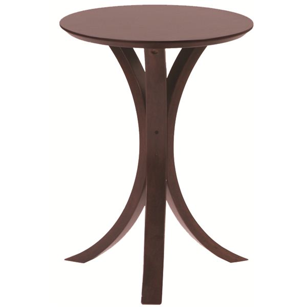 丸型サイドテーブル 木製 高さ54.5cm NET-410BR ブラウン [21]