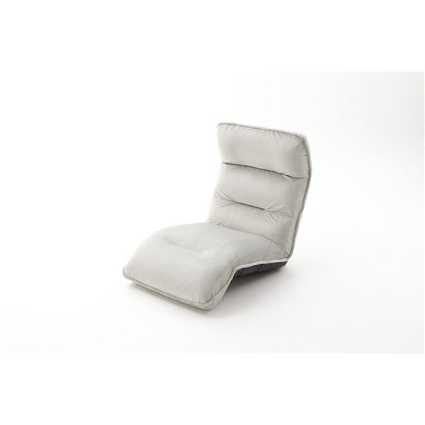 リラックスチェアー 座椅子 グレー リクライニング パステルカラー ポケットコイル 1人掛け 日本製 フ..