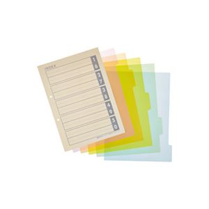 （まとめ）ジョインテックス PPインデックスA4S2穴5山6枚10組 D142J-10【×3セット】[21]