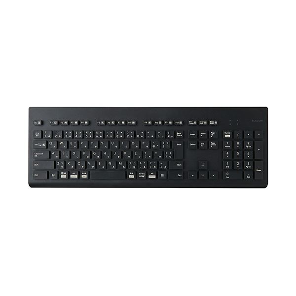 エレコム 洗える 抗菌Bluetoothキーボード ブラック TK-WS03BMKBK 1台[21]