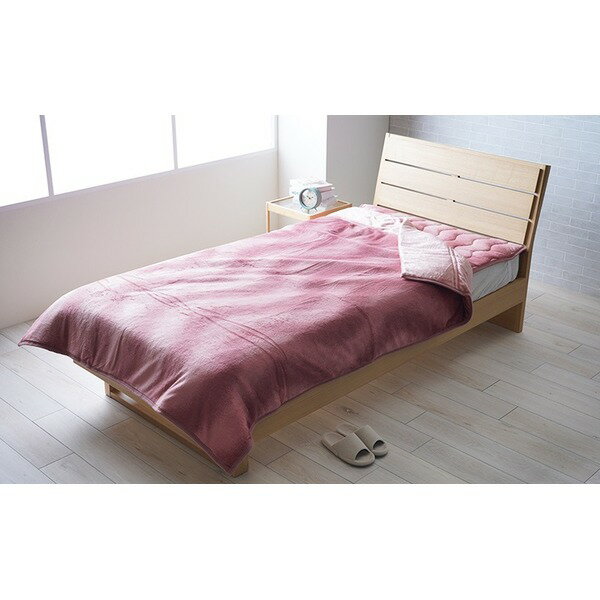 毛布 寝具 シングル 約140×200cm ワイン 洗える 蓄熱わた入 再生ポリエステル綿 肌触りなめらか ボリューム あったか【代引不可】[21]