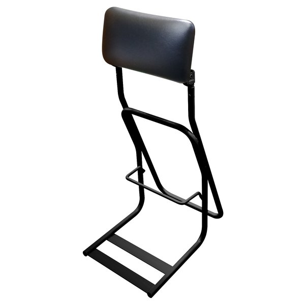 テンポラリーチェア Z ブラック/ブラック 折りたたみ式 フォールディング 立ち姿勢作業サポート用品 作..