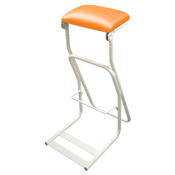 テンポラリーチェア Z オレンジ/ミルキーホワイト 折りたたみ式 フォールディング 立ち姿勢作業サポー..