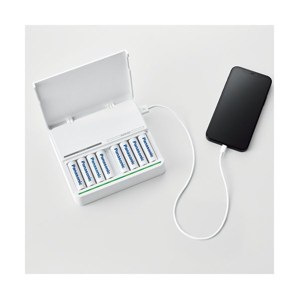 （まとめ）パナソニック USB出力付急速充電器8列 単3形・単4形用 BQ-CCA3 1個【×3セット】[21]