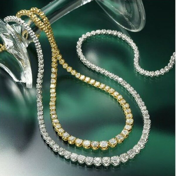 K18WG 3ctダイヤモンドテニスネックレス ホワイトゴールド (鑑別書付き)[21]