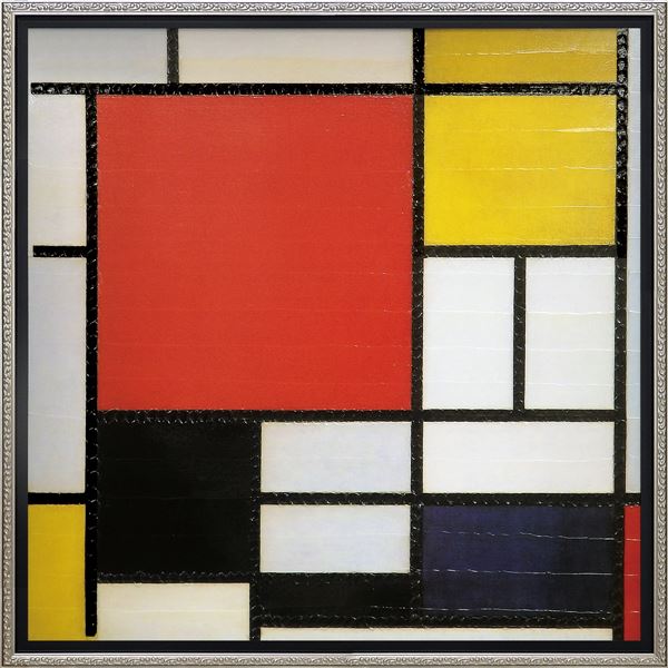 ユーパワー ピエト・モンドリアン Gel加工 アートフレーム 「コンポジションライン&カラー」[21]