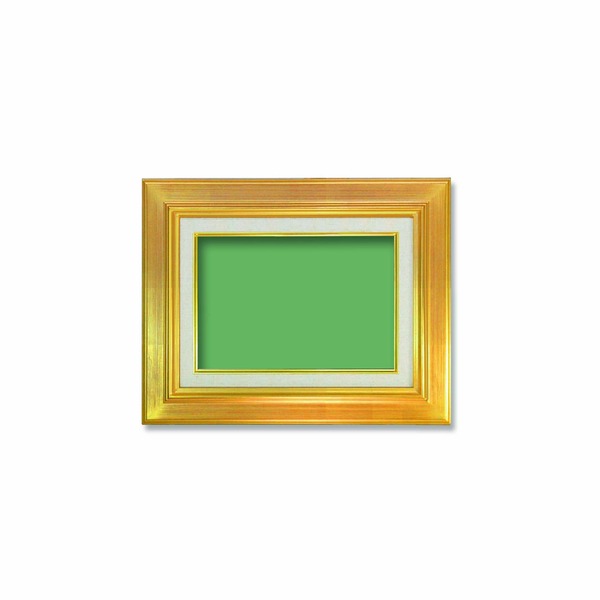 〔 油額 〕 油絵額 SM 227×158mm ゴールド 油縁 キャンバス額 UVカットアクリル仕様 金の油絵額 額 額縁 フレーム[21]
