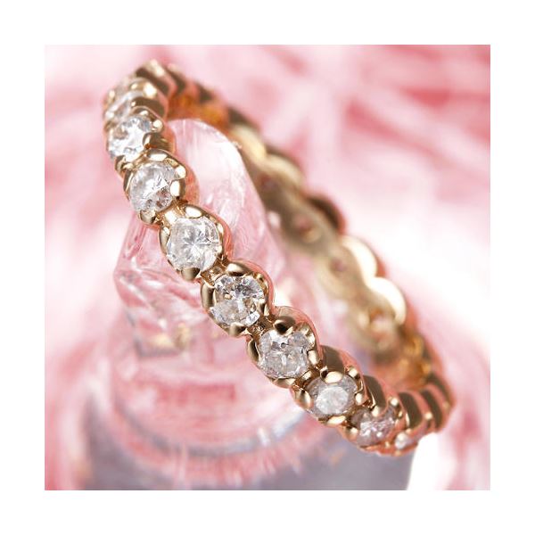 K18PG ダイヤリング 指輪 1.0ct フルエタニティリング 13号[21]