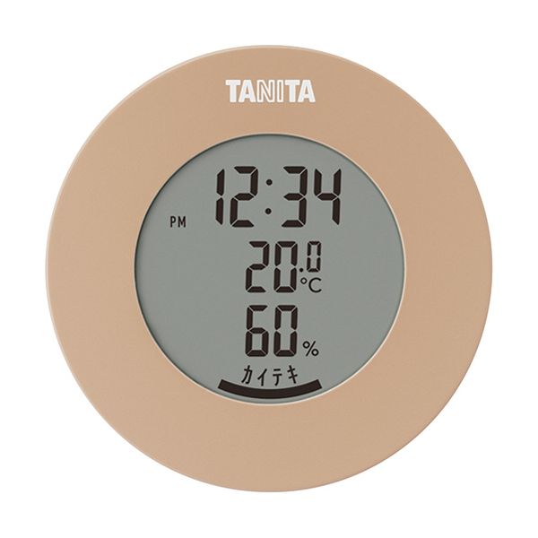 タニタ デジタル温湿度計 ライトブラウン TT-585BR 1個[21]