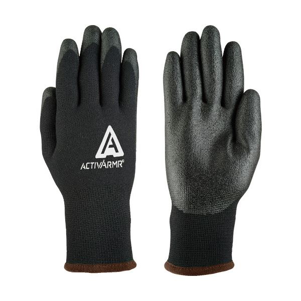 （まとめ） アンセル 防寒手袋アクティブアーマー 97-631 Lサイズ ブラック 97-631-9 1双 【×3セット】[21]