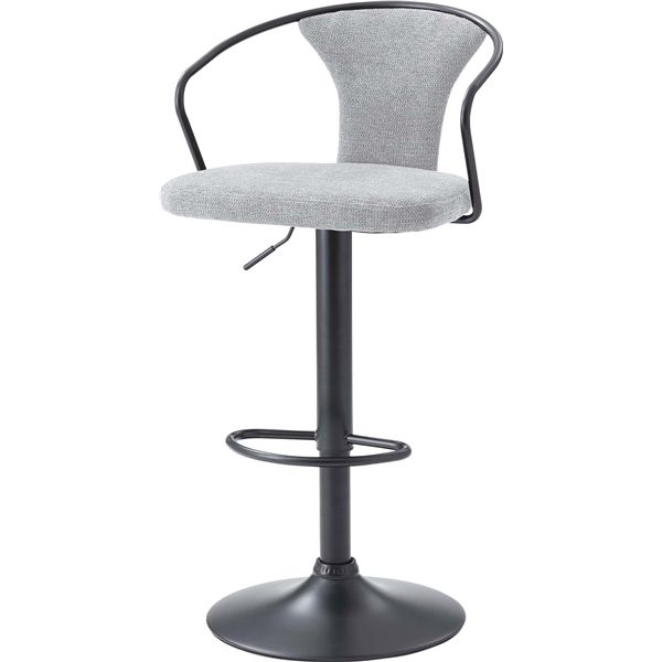 カウンターチェア グレー （約W50.5×D50×H87~108×SH62~83cm） 組立式[21]