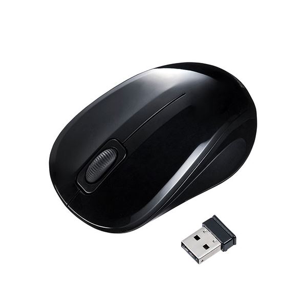 サンワサプライ 抗菌・静音ワイヤレスブルーLEDマウス MA-WBSK315BK ブラック[21]