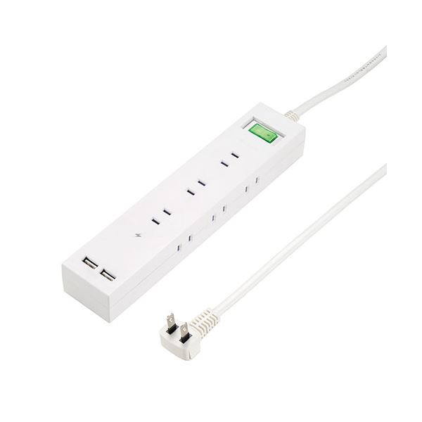 【6個セット】 YAZAWA 3方向から挿せる9個口USBタップ ホワイト H6BK11122UWHX6[21]