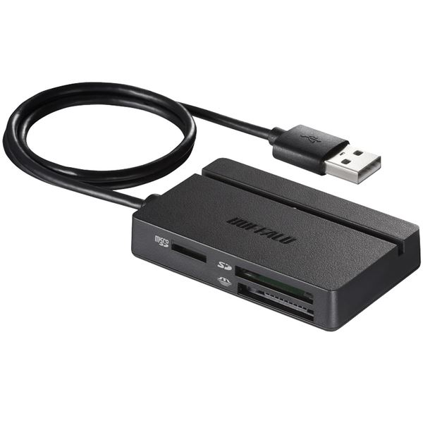 バッファロー USB2.0 マルチカードリーダー/ライター スタンダードモデル ブラック BSCR100U2BK[21]