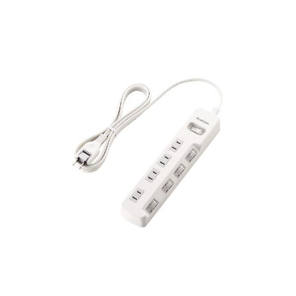 (まとめ)エレコム 一括＆個別スイッチ付 省エネタップ T-E7A-2420WH【×3セット】[21](2)