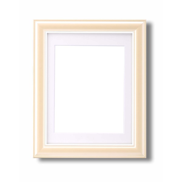 カラー 遺影額 〔 太い枠 クリーム 〕 仏事用額 葬儀額 フレーム 額縁 額[21]