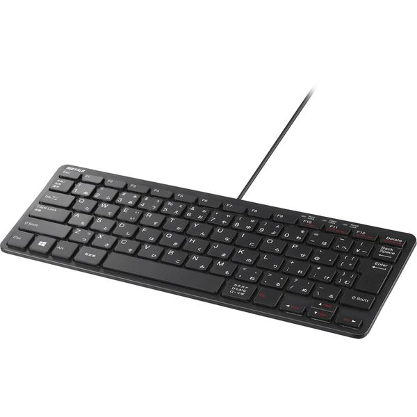 バッファロー USB接続 有線コンパクトキーボード ブラック BSKBU300BK[21]