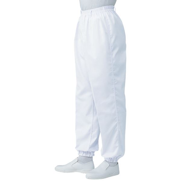 工場用白衣/ユニフォーム 【男子 総ゴムトレパン 5Lサイズ/ホワイト】 裾ゴム ノータック 『workfriend』 SKH112[21]
