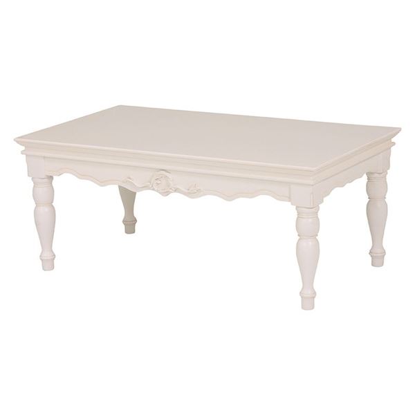 アンティーク風センターテーブル/ローテーブル 【幅90cm】 木製 姫系 【代引不可】[21]