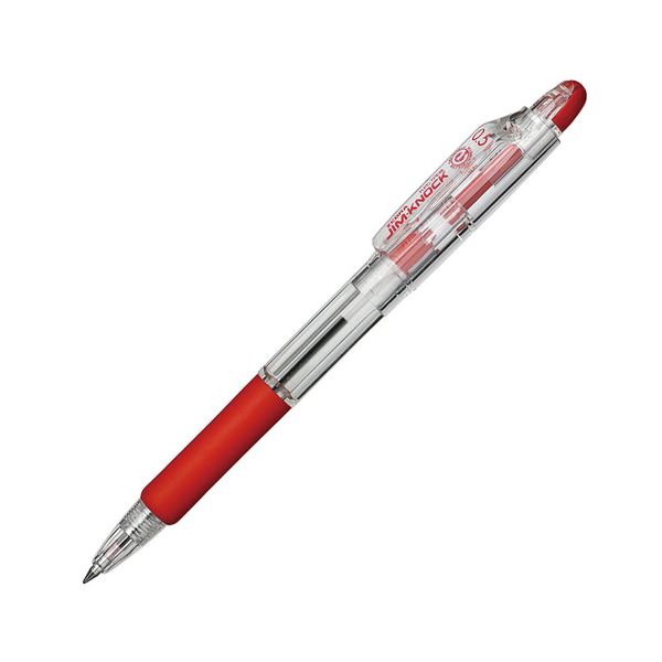 (まとめ) ゼブラ 油性ボールペン ジムノック 0.5mm 赤 KRBS-100-R 1セット(10本) 【×5セット】[21]