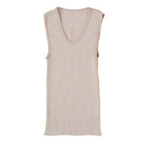 ぽっかぽか遠赤ボディベスト　ロング　ベージュ[21]