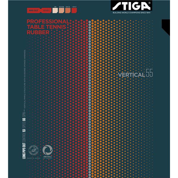 STIGA（スティガ） 粒高ラバー VARTICAL 55 （バーティカル 55） BLACK 薄[21]