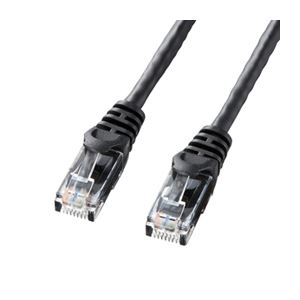 (まとめ)サンワサプライ カテゴリ6UTPLANケーブル LA-Y6-15BK【×2セット】[21]