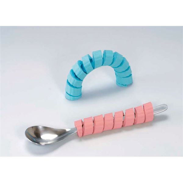 (まとめ)台和 食事用具 くるくるグリップ ブルー 0863 HS-N15【×10セット】[21]