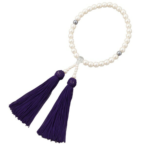 パール念珠 ホワイト (念珠袋プレゼント) [21]