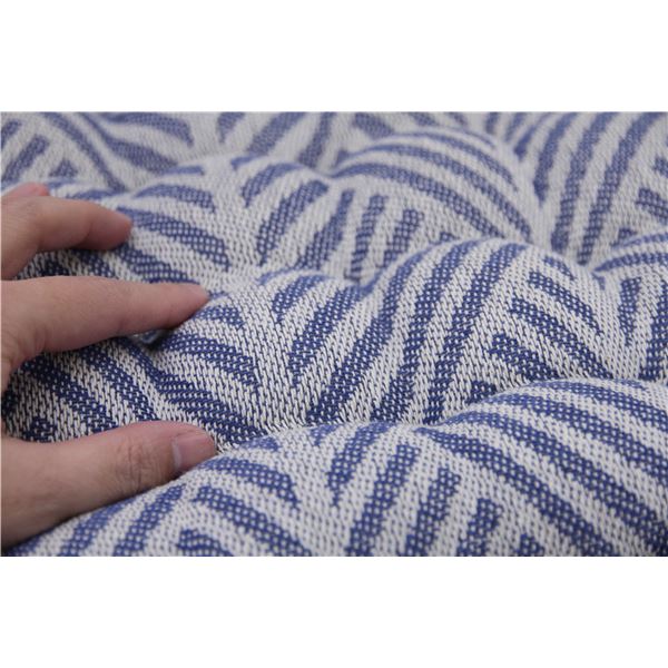 シートクッション 椅子クッション 約40×40cm 2枚組 ネイビー インド綿使用 クラック リビング ダイニング インテリア雑貨【代引不可】[21] [2]