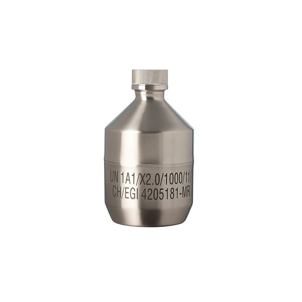 【柴田科学】ステンレススチールボトル キャップ付（UN規格） 1.5L 017200-1501[21]