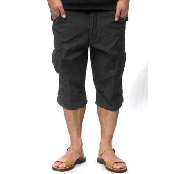 USタイプ M-65 フィールド 7分丈 パンツ メンズ XLサイズ ブラック レプリカ 米軍 US軍 ミリタリーパン..