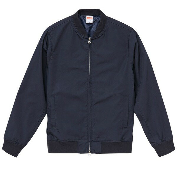 スタジアム ジャケット ネイビー XL テカリを抑えた 綿混 撥水加工 防風加工 裏地付 防寒着 上着 アウター[21]