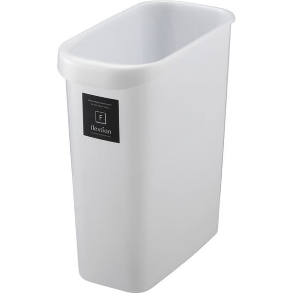 スタイリッシュ ダストボックス/ゴミ箱 【角型 8L メタリックホワイト】 材質：PP 『Nフレクション』【代引不可】[21]