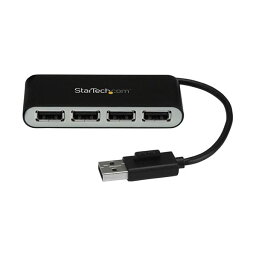 （まとめ）StarTech.com 4ポート USB2.0ハブ 本体一体型ケーブル付き コンパクトミニUSBハブ バスパワー対応 ST4200MINI2 1台 【×5セット】 [21]