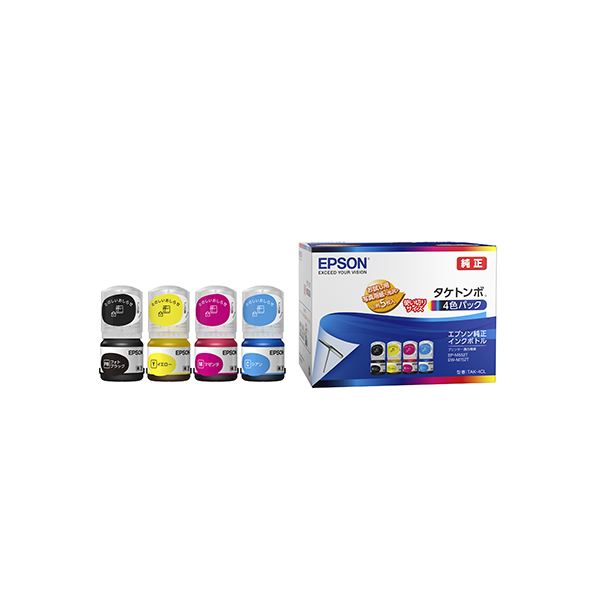 RICOH - EPSON(エプソン)純正 インクボトル タケトンボ Lサイズ 4色パック TAK-4CL[21]
