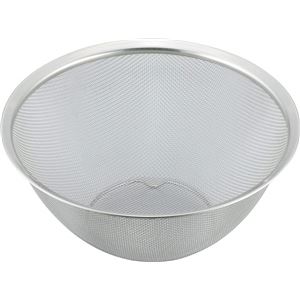 【60個セット】 ステンレス 深型 ざる/調理器具 【丸型 14cm】 スタッキング式 頑丈仕様 SUIグート 〔キッチン 台所〕[21]