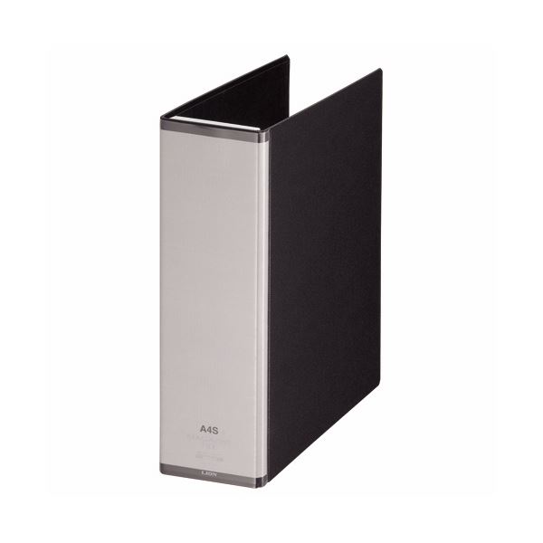 （まとめ）ライオン事務器 マガジンファイルワイヤ式 A4タテ とじ厚70mm ワイヤ16本付 ブラック MF-73W..