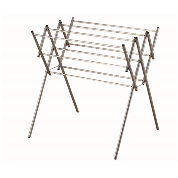 アルミ製 オールマイティ 物干しスタンド/洗濯物干器具 【720×100×860mm】 軽量 コンパクト収納可 日本製 〔ランドリー用品〕[21]