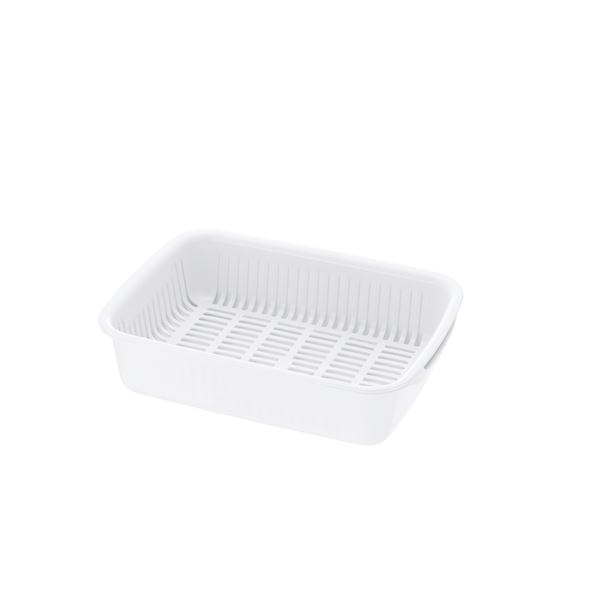 水切りラック 水切りかご 約幅35cm ホワイト L 3個セット 容量約4.5L 抗菌加工 リッチェル シェリー 水..