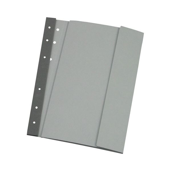 (まとめ) 桜井 エコメディアファイル A4 6穴 グレー EMFA4G 1パック（5冊） 【×10セット】[21]