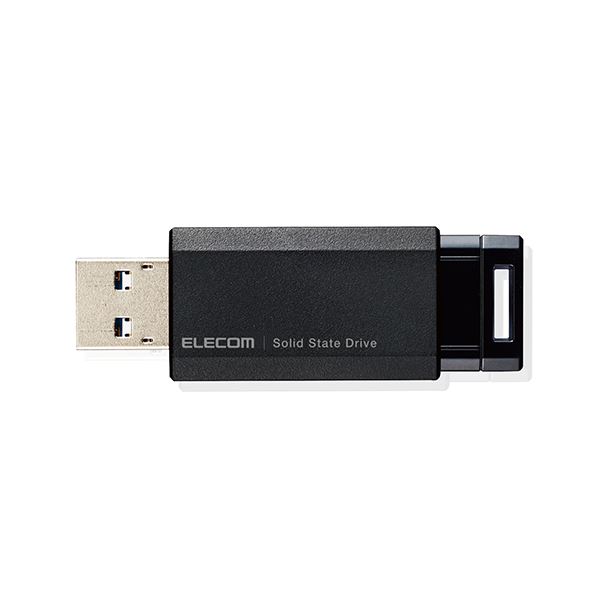 エレコム SSD 外付け ポータブル 250GB 小型 ノック式 USB3.2（Gen1）対応 ブラック PS4/PS4Pro/PS5 ESD-EPK0250GBK[21]