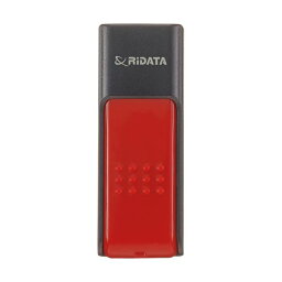 （まとめ）RiDATA ラベル付USBメモリー32GB ブラック/レッド RDA-ID50U032GBK/RD 1個【×3セット】[21]