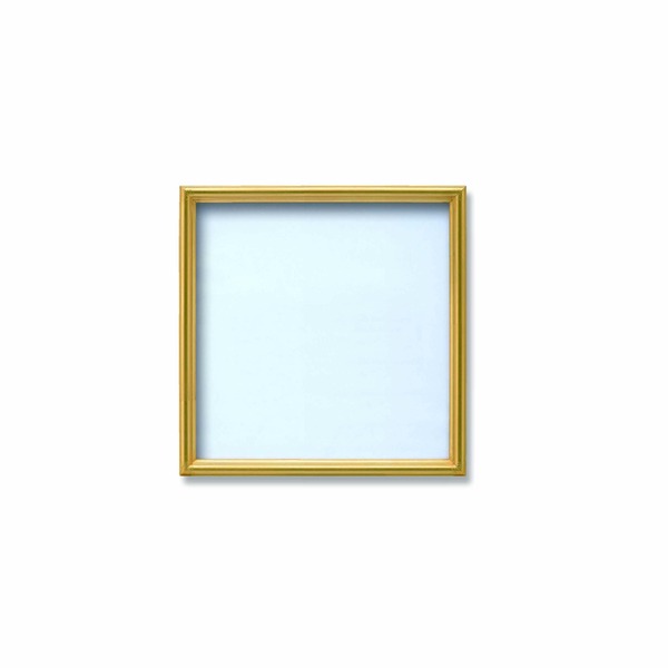 〔 角額 〕正方形額 200角 200×200mm ゴールド 壁掛けひも アクリル付き フレーム 額縁 額[21]