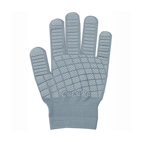 (まとめ) 福徳産業 CuCuRa(キュキュラ) すべり止め付軍手 グレー 1双 【×30セット】[21]