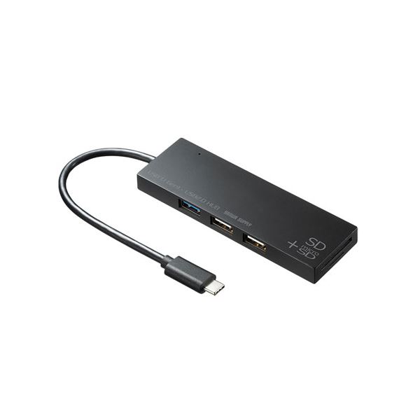 サンワサプライ USB Type Cコンボハブ カードリーダー付き USB-3TCHC16BK[21]