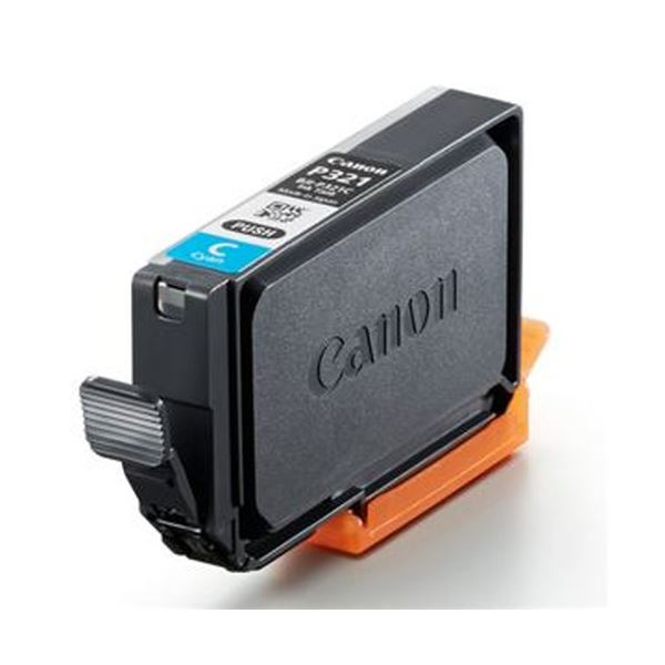 （まとめ）キヤノン インクタンクBJI-P321C（1P）顔料シアン 14.5ml 9043B002 1個【×3セット】[21]