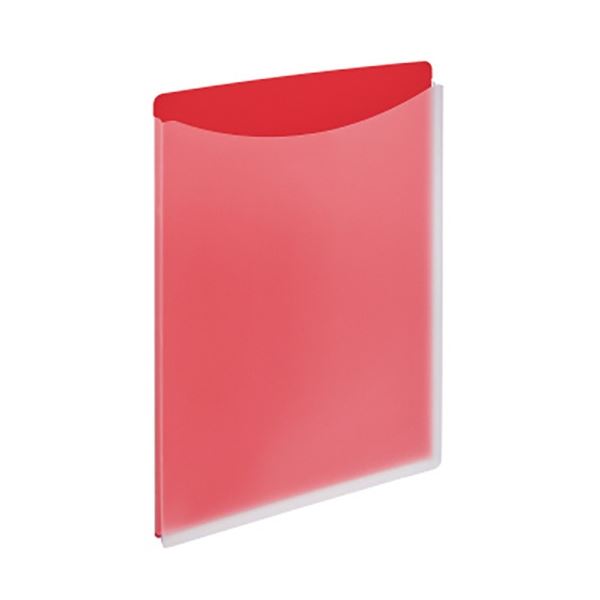 (まとめ) ライオン事務器 ホルダーファイル(ビジカル) A4タテ 325×225mm レッド PH-13B 1冊 【×50セット】[21]